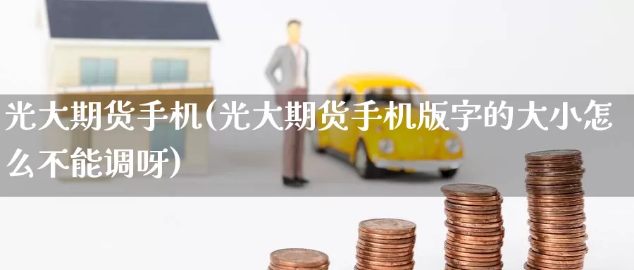 光大期货手机(光大期货手机版字的大小怎么不能调呀)_https://www.wenchangxx.com_期货行情_第1张