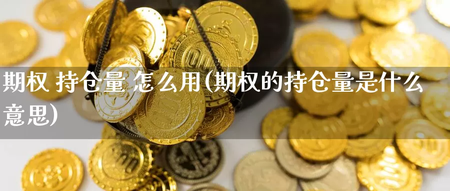 期权 持仓量 怎么用(期权的持仓量是什么意思)_期货行情_第1张_国际期货交易平台 期权 持仓量 怎么用(期权的持仓量是什么意思)_https://www.wenchangxx.com_期货行情_第1张