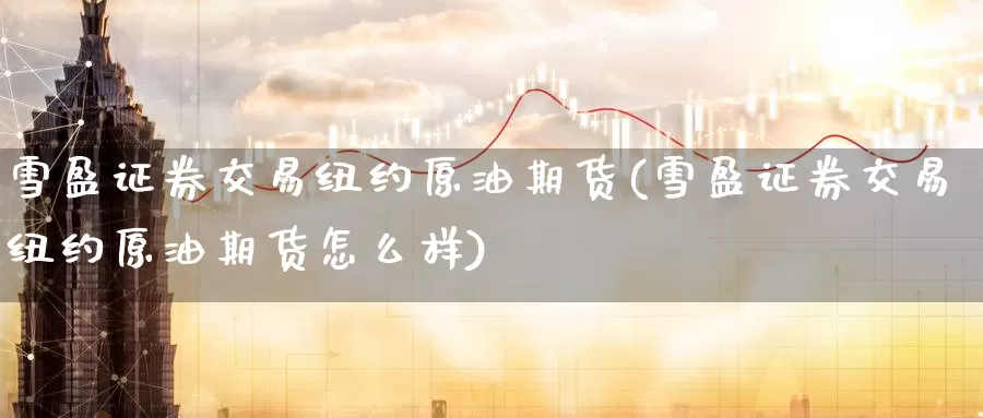 雪盈证券交易纽约原油期货(雪盈证券交易纽约原油期货怎么样)_https://www.wenchangxx.com_期货行情_第1张