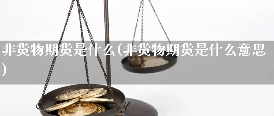 非货物期货是什么(非货物期货是什么意思)_德指期货_第1张_国际期货交易平台 非货物期货是什么(非货物期货是什么意思)_https://www.wenchangxx.com_德指期货_第1张