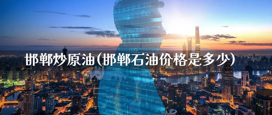 邯郸炒原油(邯郸石油价格是多少)_https://www.wenchangxx.com_国际期货_第1张