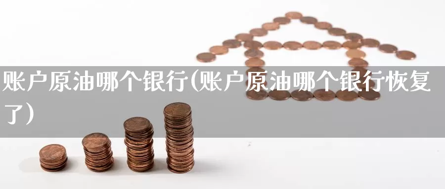 账户原油哪个银行(账户原油哪个银行恢复了)_期货行情_第1张_国际期货交易平台 账户原油哪个银行(账户原油哪个银行恢复了)_https://www.wenchangxx.com_期货行情_第1张