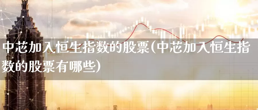 中芯加入恒生指数的股票(中芯加入恒生指数的股票有哪些)_https://www.wenchangxx.com_德指期货_第1张