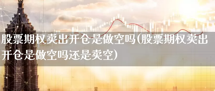股票期权卖出开仓是做空吗(股票期权卖出开仓是做空吗还是卖空)_德指期货_第1张_国际期货交易平台 股票期权卖出开仓是做空吗(股票期权卖出开仓是做空吗还是卖空)_https://www.wenchangxx.com_德指期货_第1张