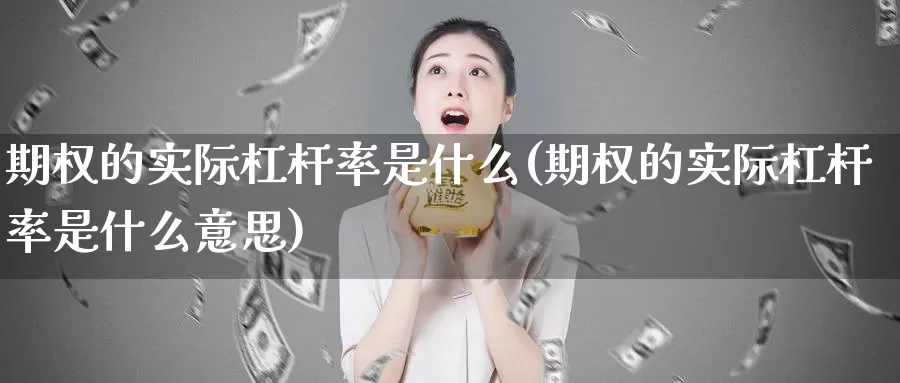 期权的实际杠杆率是什么(期权的实际杠杆率是什么意思)_https://www.wenchangxx.com_期货行情_第1张