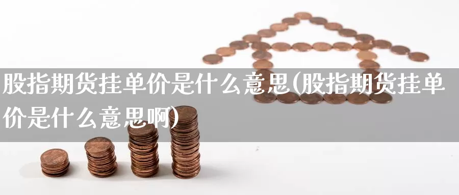 股指期货挂单价是什么意思(股指期货挂单价是什么意思啊)_https://www.wenchangxx.com_国际期货_第1张