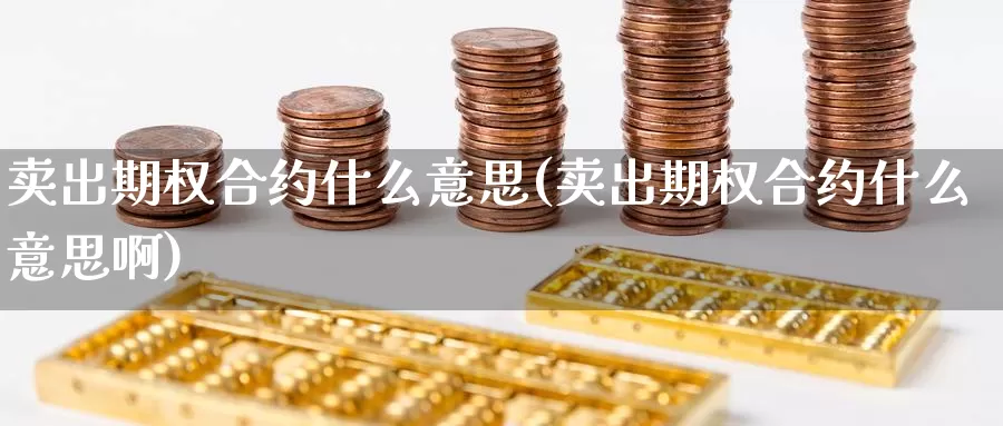 卖出期权合约什么意思(卖出期权合约什么意思啊)_德指期货_第1张_国际期货交易平台 卖出期权合约什么意思(卖出期权合约什么意思啊)_https://www.wenchangxx.com_德指期货_第1张