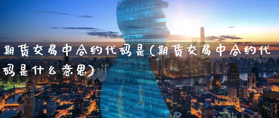 期货交易中合约代码是(期货交易中合约代码是什么意思)_https://www.wenchangxx.com_期货行情_第1张