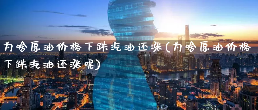 为啥原油价格下跌汽油还涨(为啥原油价格下跌汽油还涨呢)_https://www.wenchangxx.com_德指期货_第1张