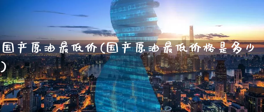 国产原油最低价(国产原油最低价格是多少)_https://www.wenchangxx.com_国际期货_第1张