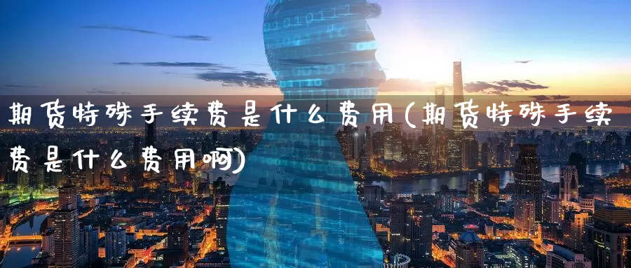 期货特殊手续费是什么费用(期货特殊手续费是什么费用啊)_https://www.wenchangxx.com_德指期货_第1张