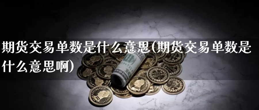期货交易单数是什么意思(期货交易单数是什么意思啊)_国际期货_第1张_国际期货交易平台 期货交易单数是什么意思(期货交易单数是什么意思啊)_https://www.wenchangxx.com_国际期货_第1张